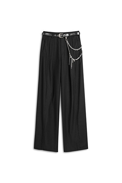 Twist ZİNCİR AKSESUARLI WIDE LEG FİT PANTOLON