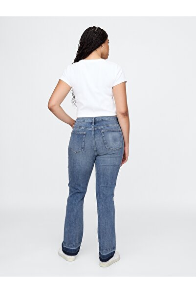 GAP Kadın Açık Mavi Mid Rise Universal Baby Boot Jean Pantolon