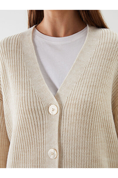 LC Waikiki New Season V-Neck Women's Knitwear Cardigan