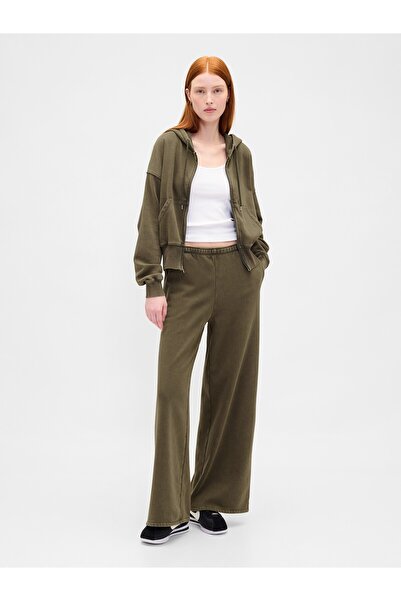 GAP Kadın Yeşil VintageSoft Baggy Wide-Leg Eşofman Altı