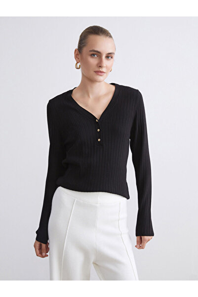 LC Waikiki Γυναικεία πλεκτή ζακέτα με λαιμόκοψη σε σχήμα V Özmarka New Season