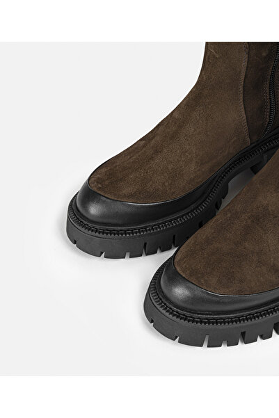 İpekyol Kontrast dokulu colorblock bot