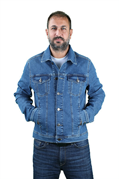 BALİNS Erkek Denım Mavi Kot Ceket