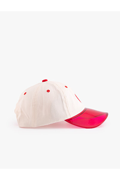 Koton Cotton Cap Hat with Heart Embroidery Detail