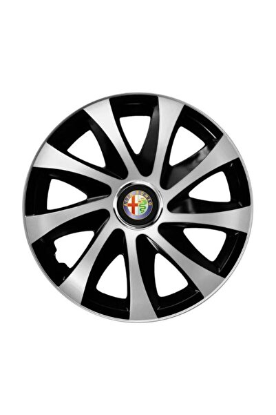 Autohelix MSA Set de 4 capace jante Drift extra argintii și negre R14 compati...