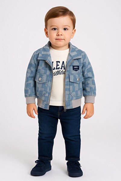 RAPAPA Boy's Jeans and Coat Set – 3-Piece Combination – 3606 m