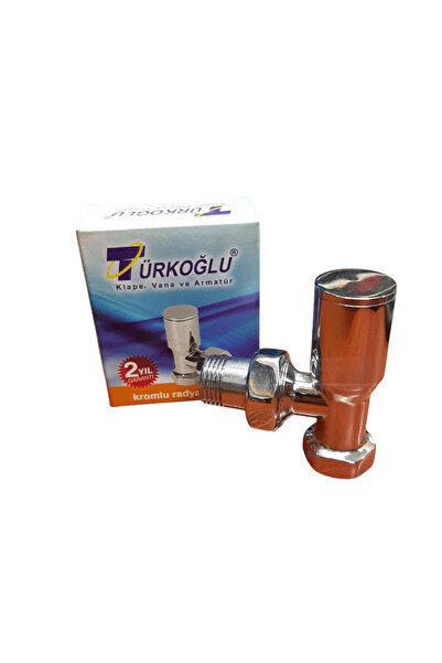 Türkoğlu krom köşe radyatör ve havlupan vanası 1/2