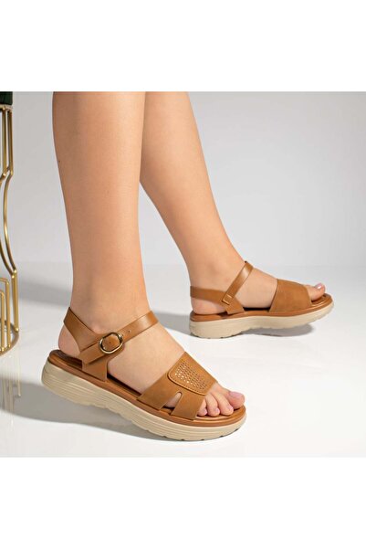 Modlet.ro Sandale cu platformă maro pentru femei MOD13395