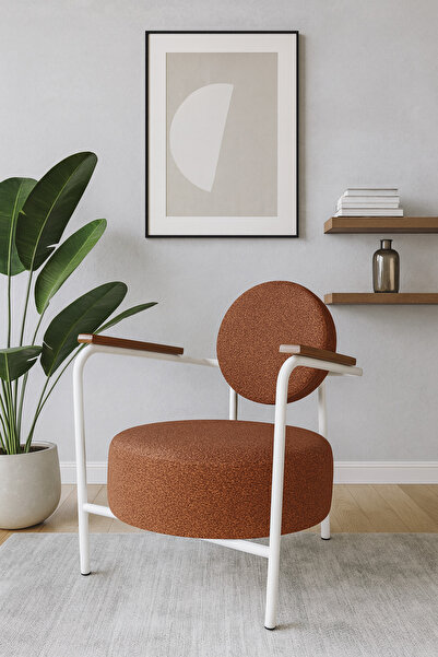 Azra Mobilya Venüs Modern Berjer | Soft Kumaş | Beyaz Metal Ayaklı Koltuk | E...