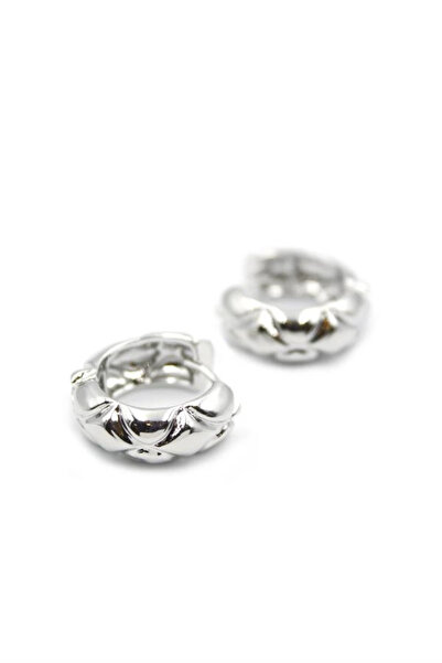 HarmonyAura Hoop Earrings - Silver