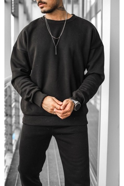 ATKGİYİM Oversized Crew Neck Sweatshirt Extra Loose Fit New Style Model Styli...