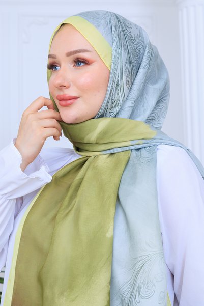 49eyşanipek شال ناعم رقمي بنمط زهور عصري