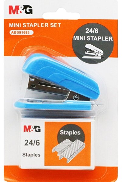 M&G Online Set mini capsator colorat 24/6 diverse culori si 500 de capse M&G