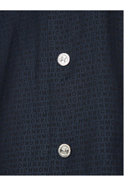 Richmond X Ανδρικό Πουκάμισο UMP25061CA Μπλε Σκούρο Μπλε