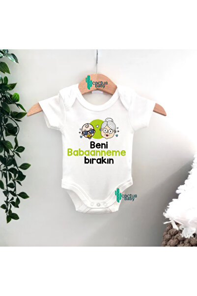 CACTUS COLLECTION Grandmother Grandmother Written Baby Bodysuit 100% Cotton
