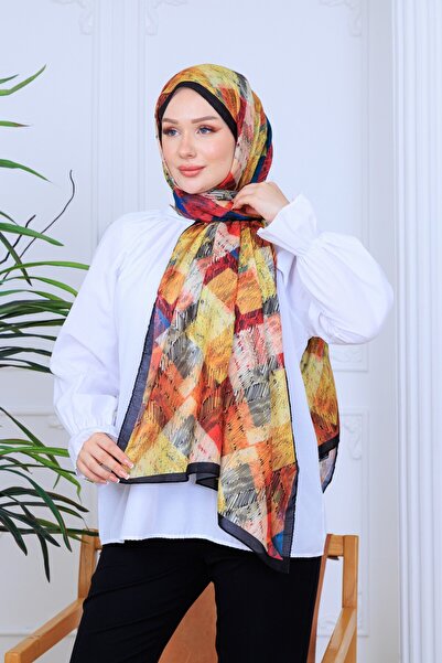 49eyşanipek RENK HARMONİ DESENLİ DİJİTAL SOFT ŞAL