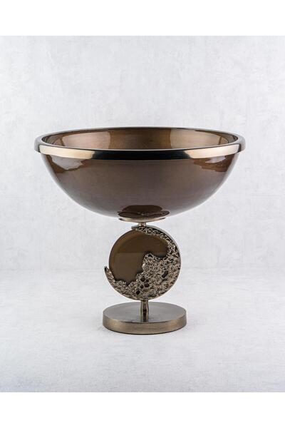 LAMEDORE Altın Tozu Cam Kase Large