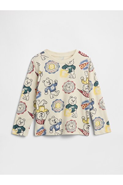 GAP 791587001 V-AUG BF LS TOP U.KOL TSHIRT