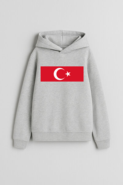 MODA Τουρκική σημαία με τύπωμα Φούτερ με κουκούλα για αγόρια και κορίτσια, γκ...