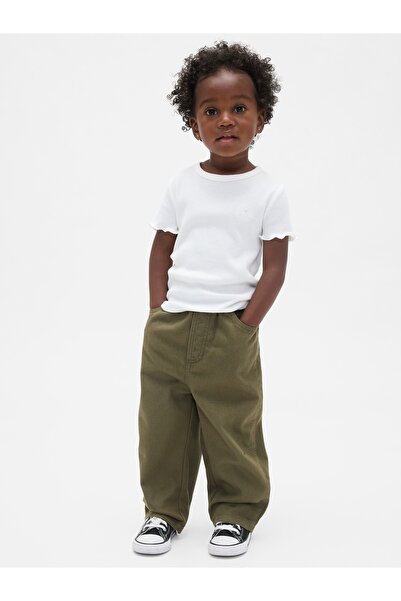 GAP Erkek Bebek Haki Pull-On Barrel Pantolon