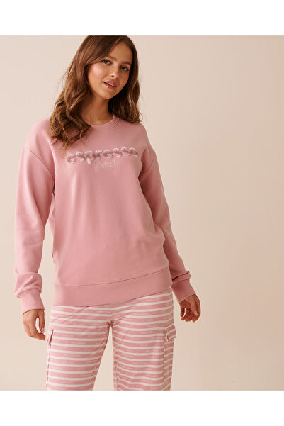 La Vie en Rose سويت شيرت فرنسي تيري