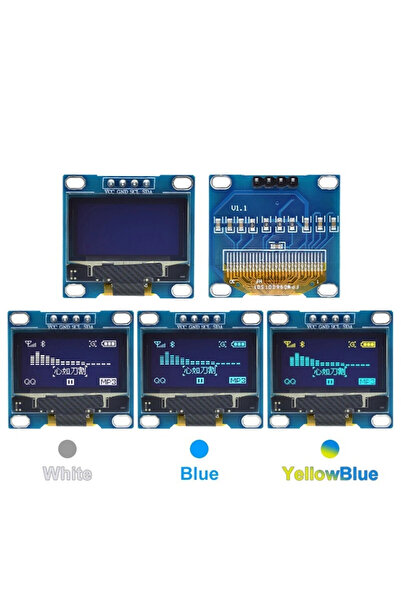 Choice1 وحدة شاشة عرض OLED مقاس 0.96 بوصة من YELLOWBLUE I2C IIC 128x64 SS - D...
