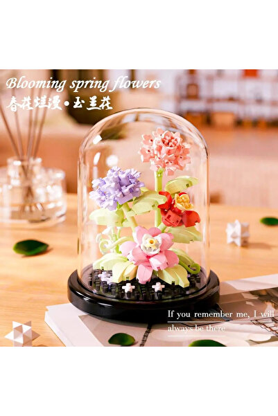 Choice9 7241 مكعبات بناء زهور صغيرة DIY جزيئات طوب صغيرة زهور الحياة الأبدية ديكور المنزل