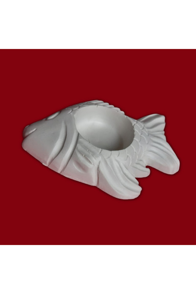 OEM Suport lumânare din ipsos Model 06, pește, 13x10cm