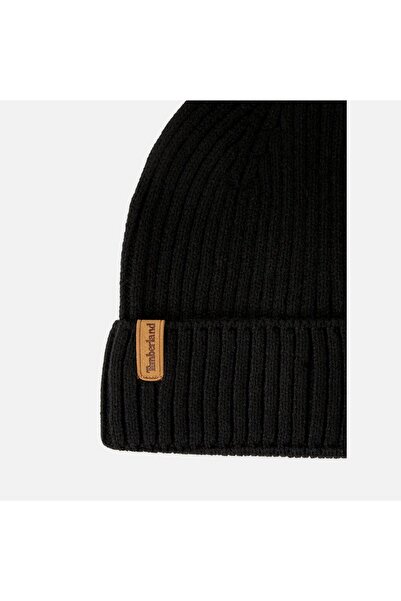 Timberland Rib Knit Beanie Erkek Bere TB0A66520011 Siyah-STD