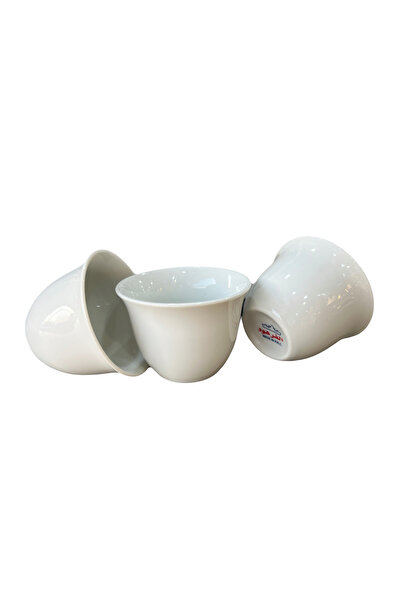 alfrhood Arabic coffee cup set, 12 pieces, porcelain, without Farhood pattern