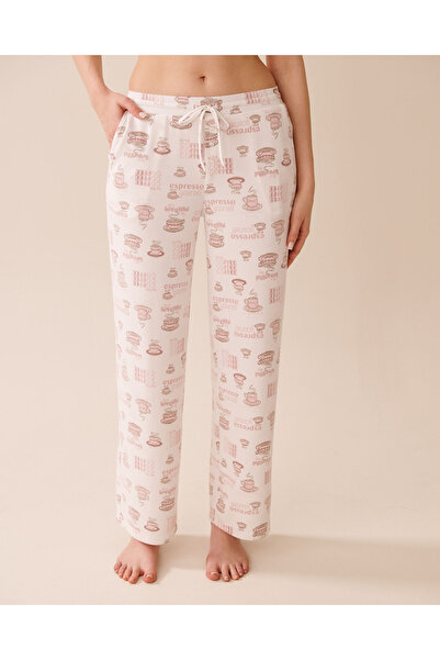 La Vie en Rose Espresso Print Recycled Fibers Pajama Pants