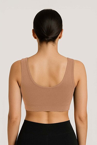 İLKE İÇ GİYİM Women's Wide Strap Padded Basic Sports Tank Top