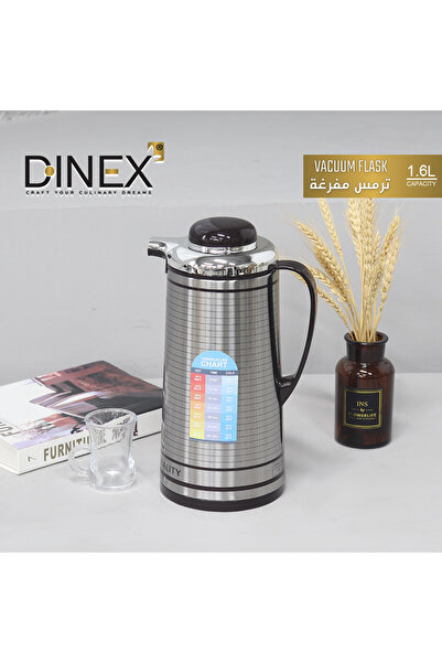 Dinex قارورة صحاري المعزولة بالتفريغ للساخن أو البارد، سعة 1600 مل، مجموعة من قطعتين