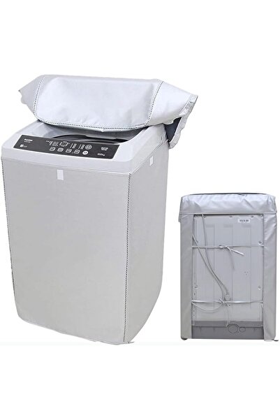 Generic Joyzzz Top Load Washing Machine Cover, Thickening Double-Side Silver Coated Fabric Waterproof Sunscr
