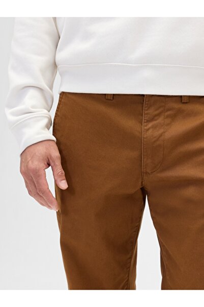 GAP Erkek Turuncu GapFlex Straight Fit Khaki Pantolon