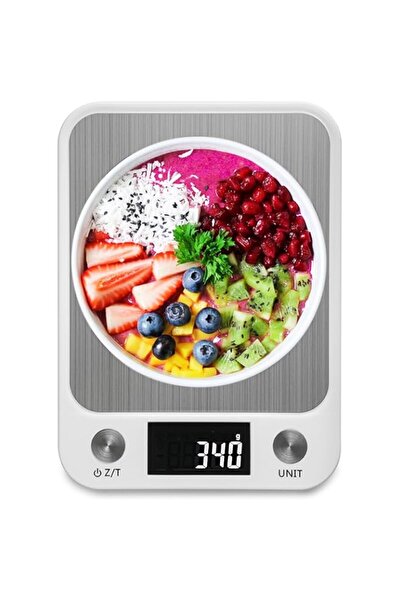 Generic ميزان طعام مقاوم للماء، ميزان مطبخ رقمي 33 رطل/15 كجم، وزن جرام وأونصة للطهي والخبز، 1 جرام/0.