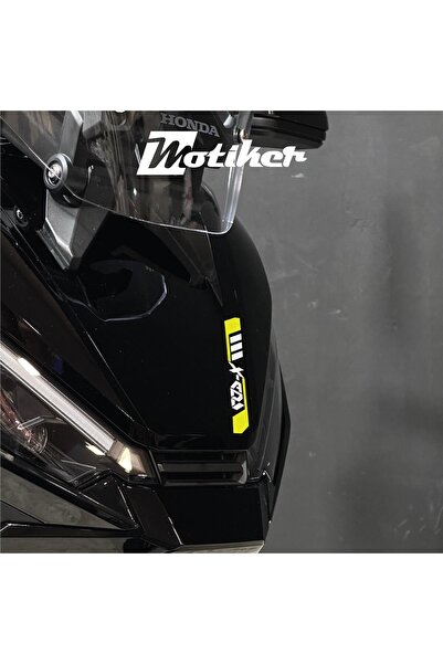 Motiker Honda X-ADV 2025 Ön Kafa Neon ve Beyaz Sticker Etiket Modeli
