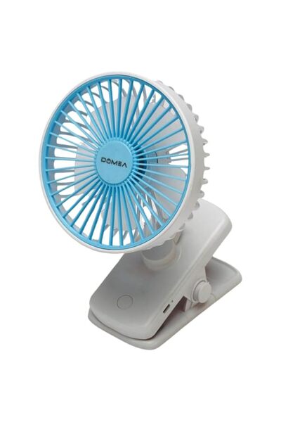 Generic DOMEA Rechargeable Clip Fan | Mini Table Fan With 3 Speed Mode | 180 Degree Turning & 90 Degree Head
