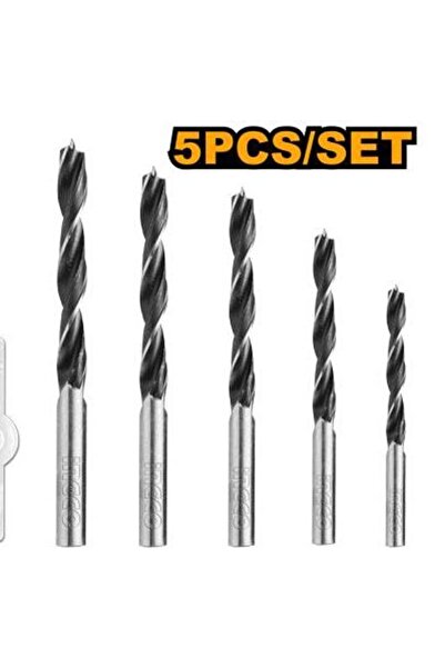 Ingco مجموعة من 5 قطع من رؤوس مثقاب الخشب AKDB5055 رؤوس مثقاب احترافية عالية الأداء لأعمال النجارة، C