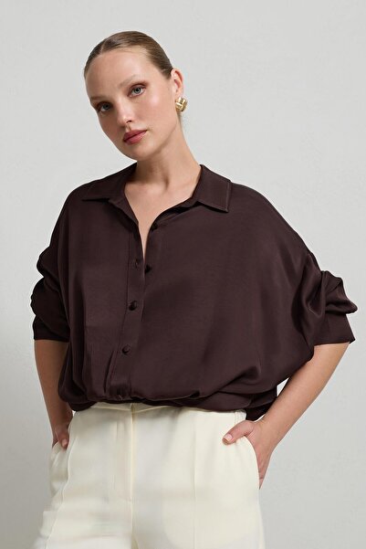 Setre Шоколадна блузка з вільним кроєм