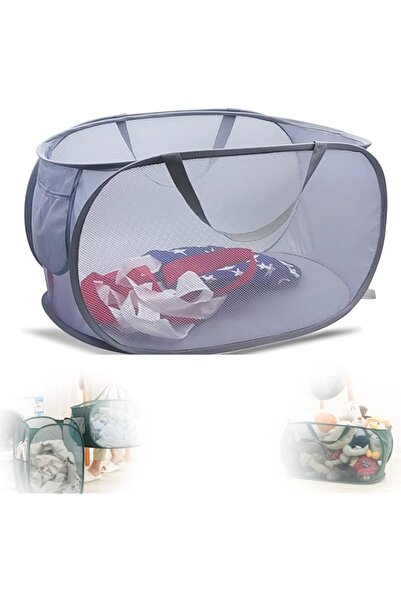 Generic i Mesh Pop-up Laundry Hamper, Collapsible Laundry Basket, Sturdy Mesh Laundry Hamper Basket Bag, Pop