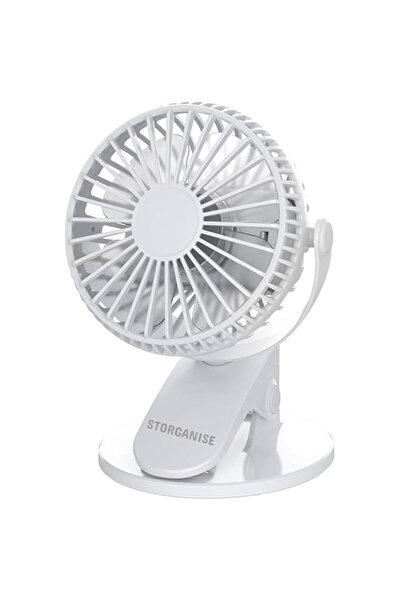 Generic FCG Home White - Clip On Fan - USB Rechargeable 2400mAh Battery - Powerful Mini Fan adjustable speed