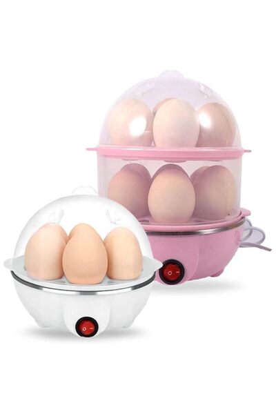 Generic طباخة بيض كهربائية متعددة الوظائف - سعة 14 بيضة، طباخة بيض للبيض المس...