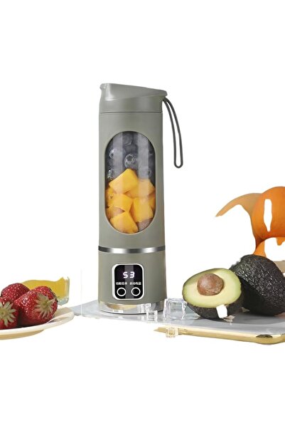 Generic خلاط عصير محمول سعة 450 مل، خلاط عصير كهربائي صغير، زجاجة عصارة لاسلك...