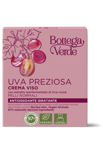 Bottega Verde Cremă de față cu extract de struguri roșii hiperfermentat, pent...
