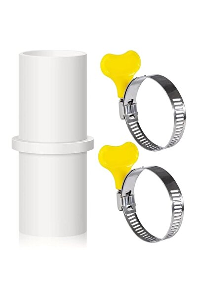 Generic موصل خرطوم تصريف الغسالة، محول تمديد خرطوم تصريف الغسالة مع مشبكين للخرطوم، مناسب لـ