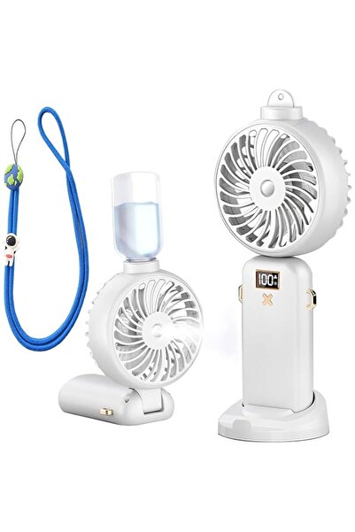 Generic IS MUHE مروحة رذاذ محمولة قابلة لإعادة الشحن، مروحة رذاذ شخصية، قابلة لإعادة الشحن عبر USB، 3 سرعات مع 5 سرعات