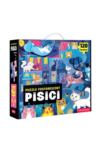Mimorello Joc educativ - Puzzle Fosforescent - Pisici