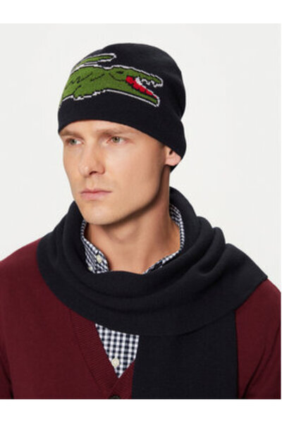 Lacoste Σετ Κασκόλ και Σκούφου Ανδρικό RB1515-00 Μπλε