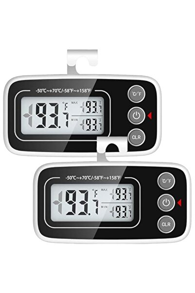 Generic جهاز كشف درجة حرارة الثلاجة والفريزر المنزلي، مقياس حرارة داخلي بشاشة...